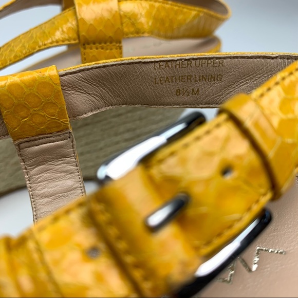 Via Spiga Espadrille Wedge Sandals Yellow Size 8.5 - Picture 12 of 12